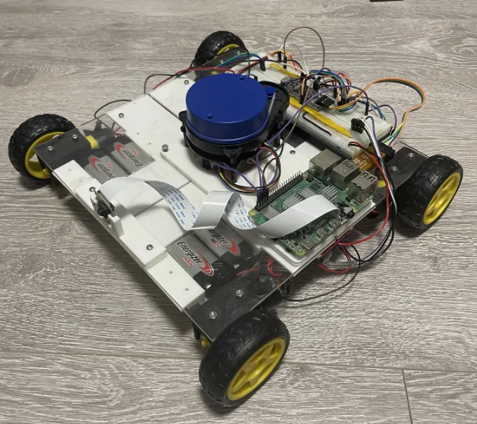 Electronics and chassis of the autonomous cleaning robot prototype