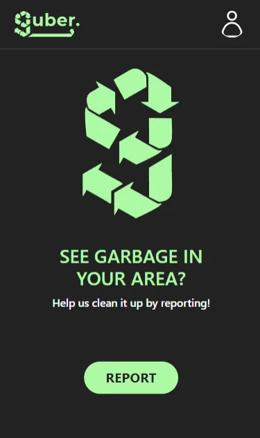 Guber community cleanup web application reporting screen
